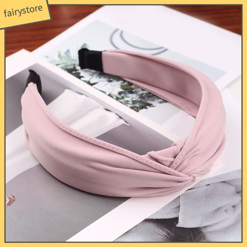 Băng Đô Cài Tóc Bản Rộng Màu Sắc Ngọt Ngào Cho Nữ