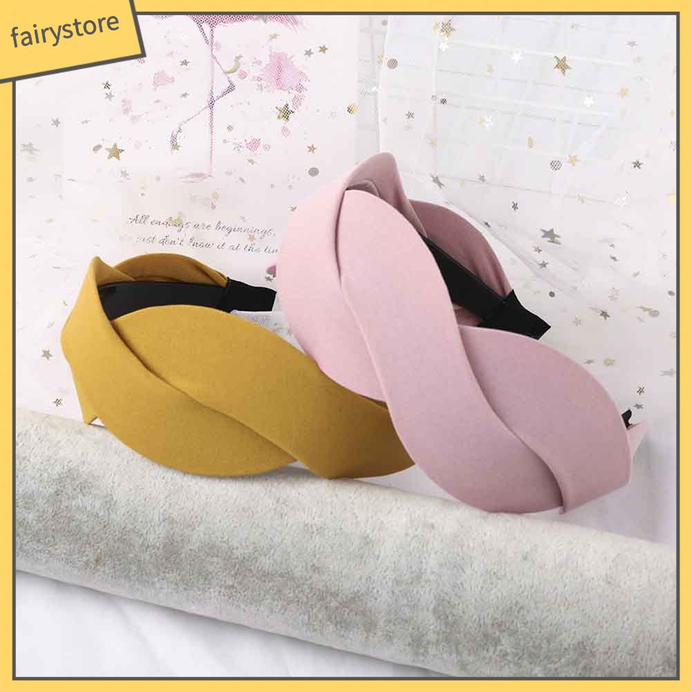 Băng Đô Cài Tóc Màu Trơn Họa Tiết Gợn Sóng Thời Trang Dành Cho Nữ