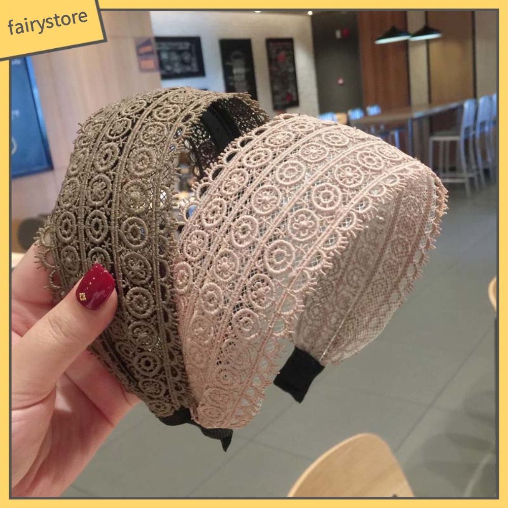 Băng Đô Len Đan Rộng Vành Màu Trơn Cho Nữ