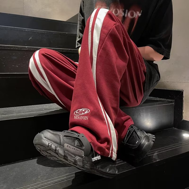 Quần Legging Thể Thao Ống Rộng Họa Tiết Kẻ Sọc Thời Trang Mùa Hè Cho Nam