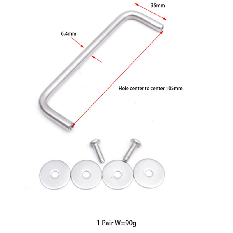 Set 2 Tay Cầm Gắn BCD Lặn Biển SS316 Bằng Bạc
