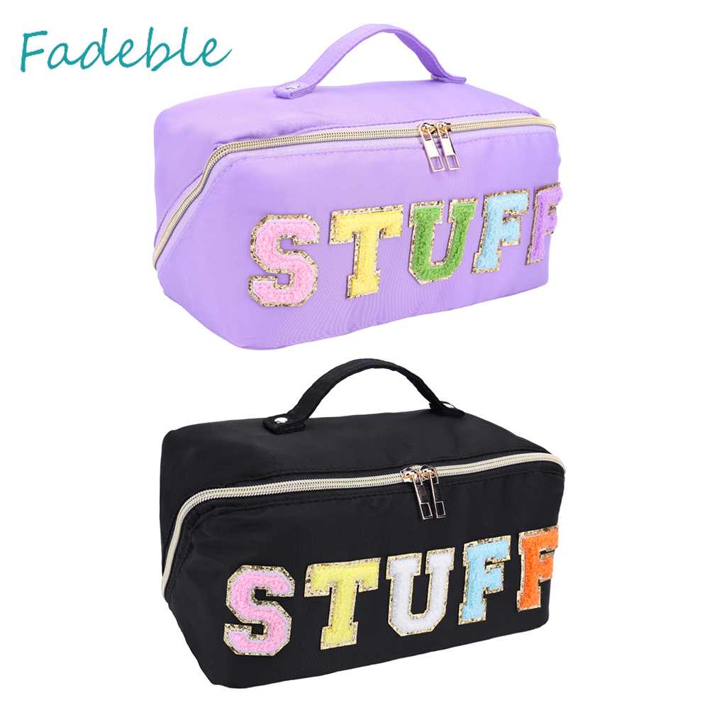 Túi Đựng Mỹ Phẩm Bằng Nylon Sức Chứa Lớn Tiện Dụng Cho Nữ