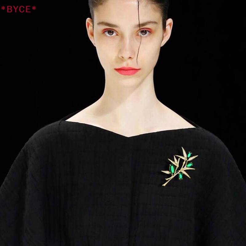 Ghim Cài Áo Hình Cây Tre Đính Đá Chất Lượng Cao Cho Nữ Mới