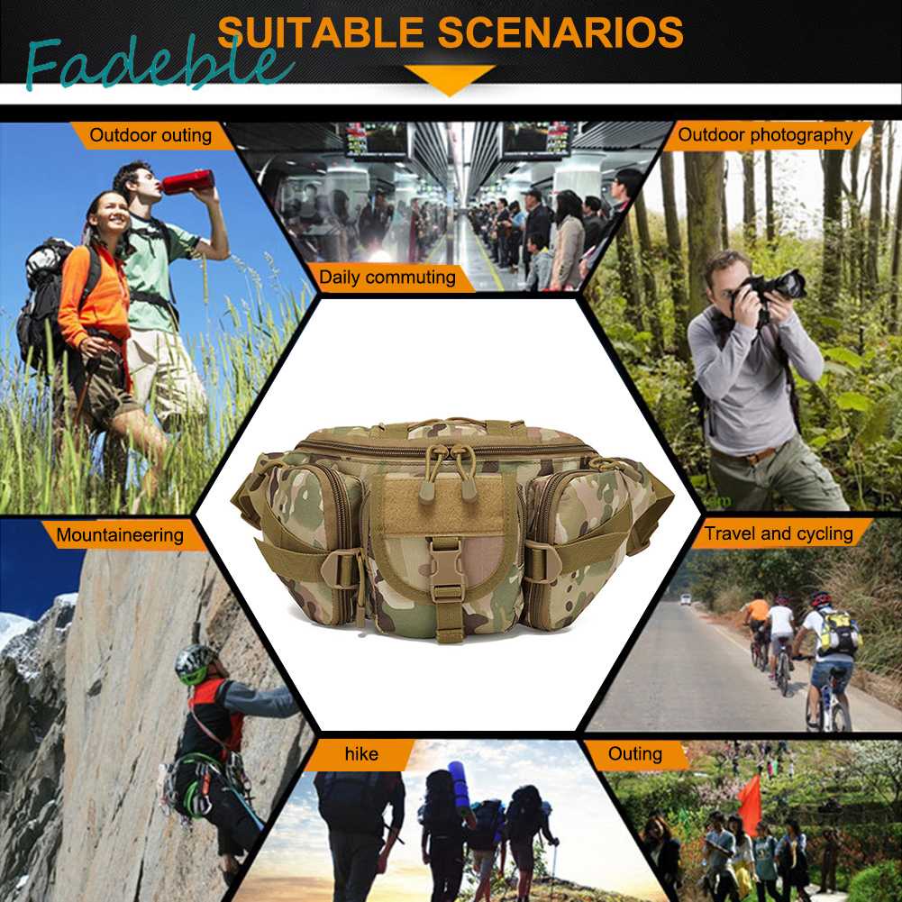 Túi Đeo Hông Đa Năng Dùng Khi Đi Câu Cá, Cắm Trại, Chạy Bộ