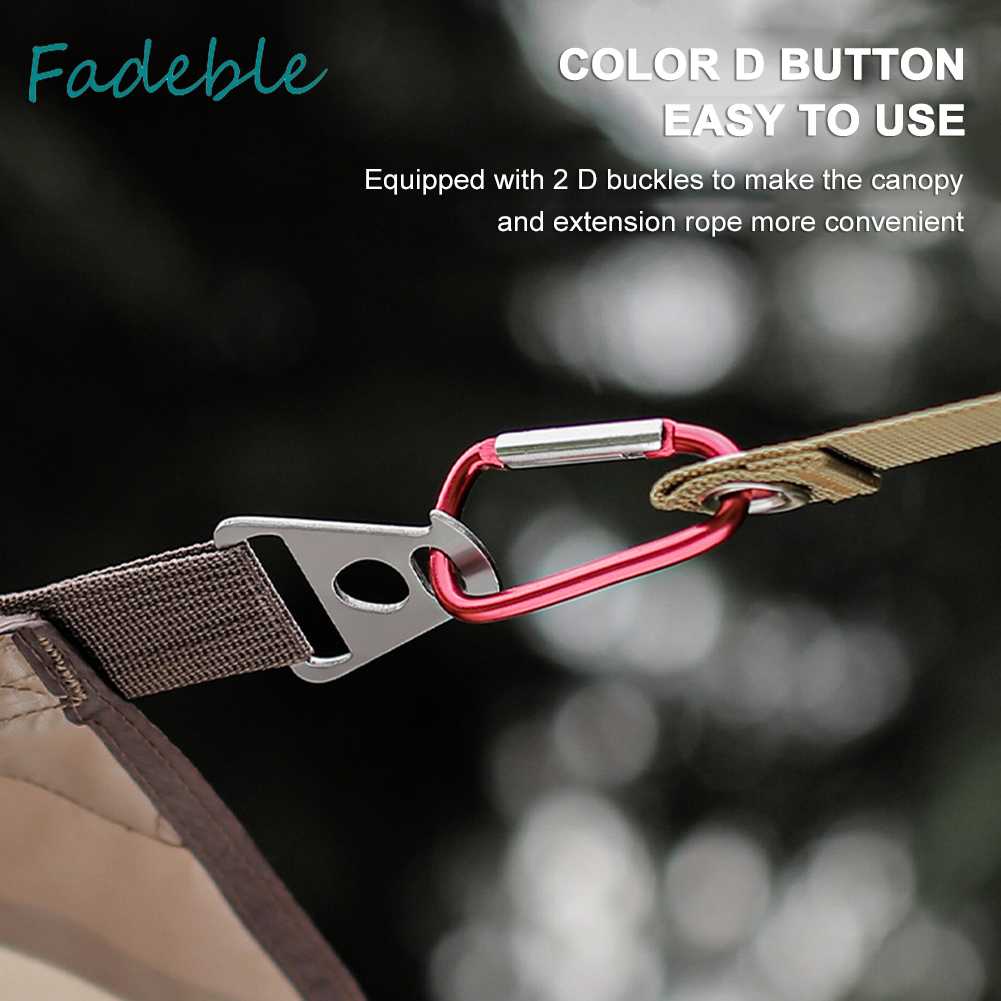 Dây Treo Lều Cắm Trại Kèm Móc Kẹp Tiện Dụng