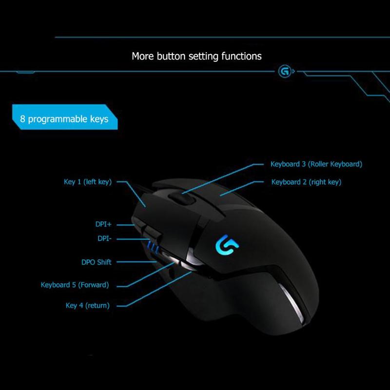 Chuột Quang Chơi Game Có Dây 4000DPI 24Ship G402 Cho PC