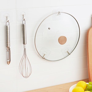 Móc Treo Đồ Dán Tường Trong Suốt Chịu Tải Nặng Đa Năng Cho Nhà Bếp Nhà Tắm