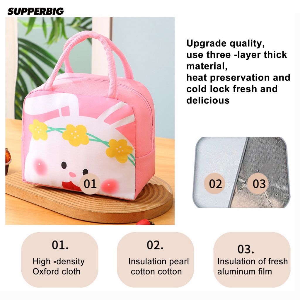 Túi Đựng Hộp Cơm Trưa Giữ Nhiệt Chống Thấm Nước Tiện Dụng