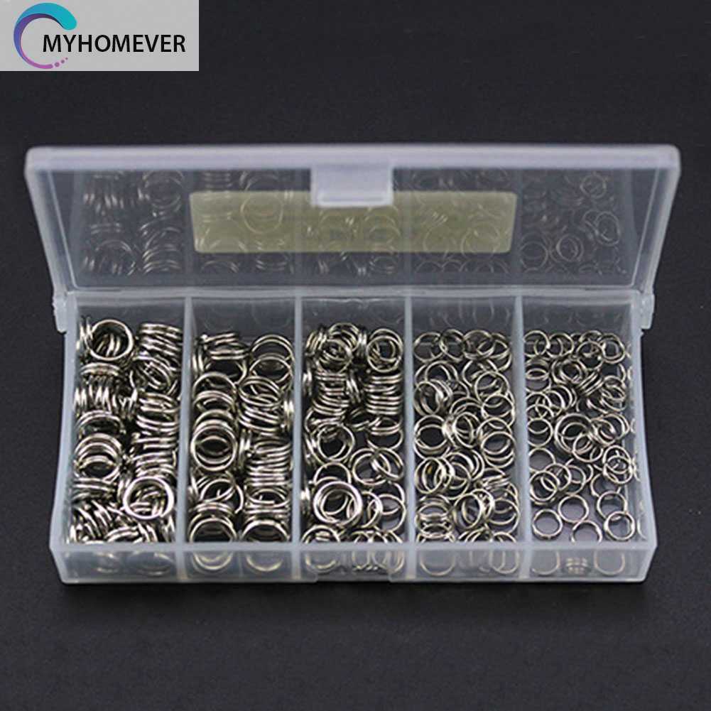 Set 250 Vòng Thép Carbon Cao Cấp 5 Kích Cỡ Gắn Mồi Câu Cá