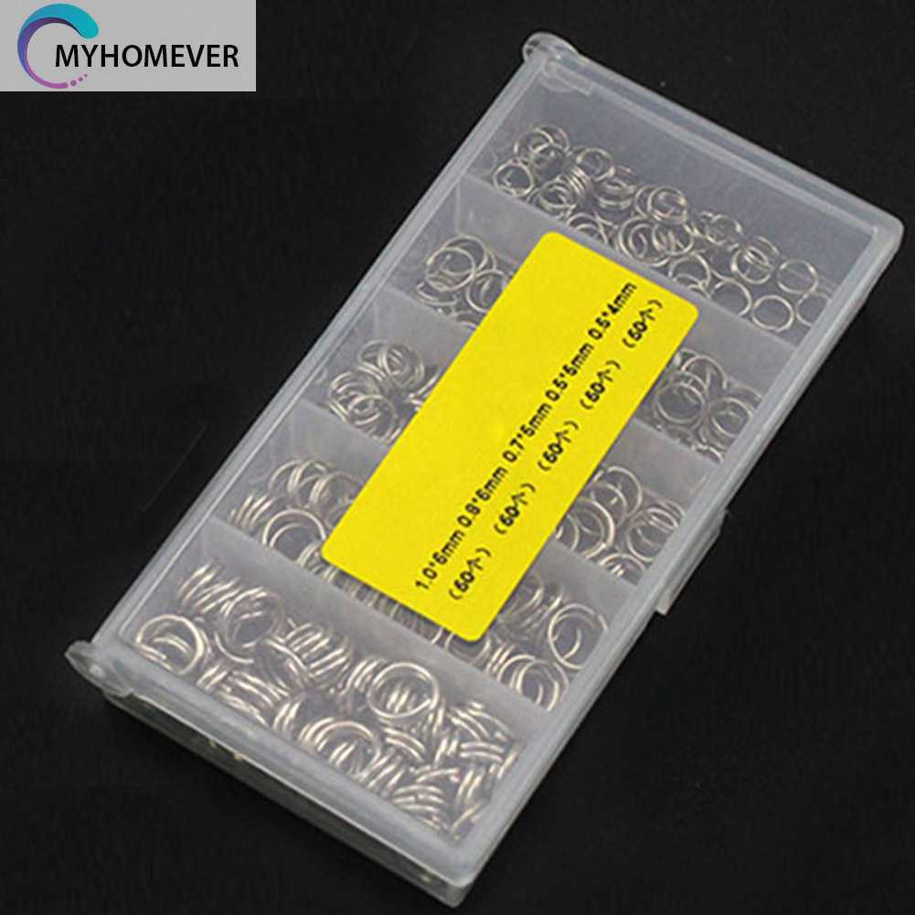 Set 250 Vòng Thép Carbon Cao Cấp 5 Kích Cỡ Gắn Mồi Câu Cá