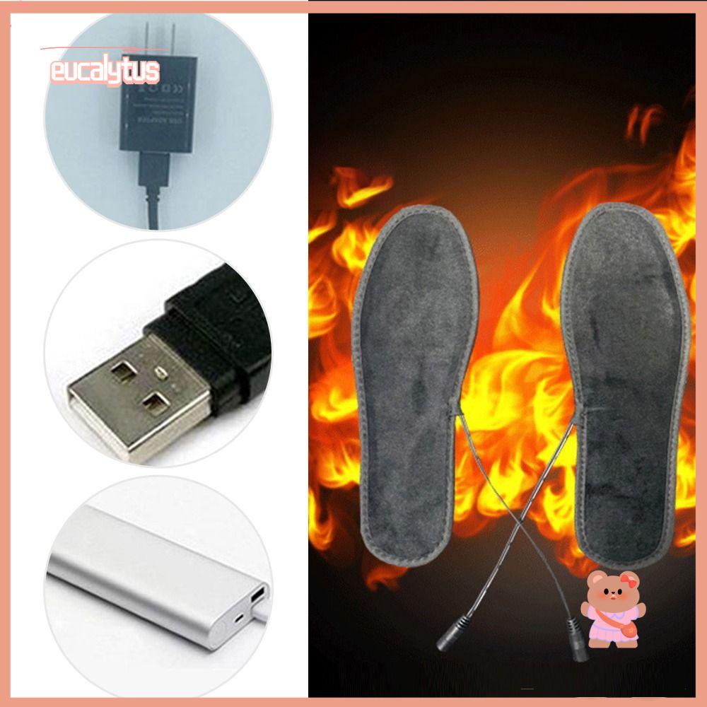 1 Cặp Đế Lót Giày Làm Ấm Chân USB 5V 2A Tiện Dụng Cho Các Hoạt Động Ngoài Trời