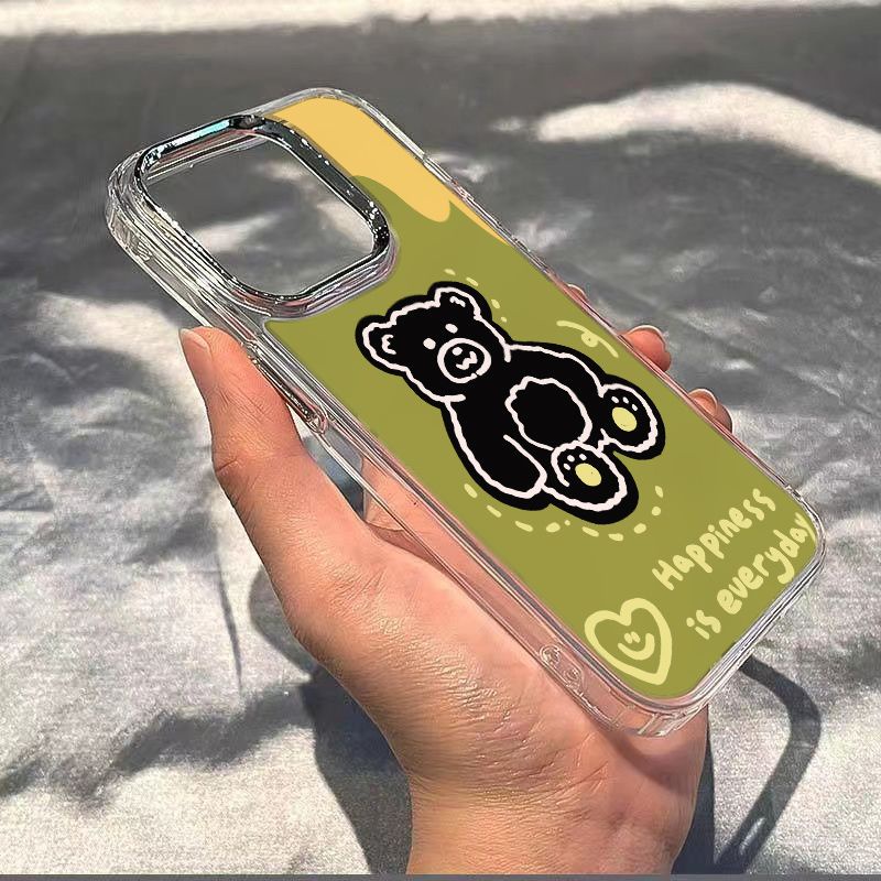 ✅Ốp Điện Thoại Mềm Chống Sốc Họa Tiết Gấu Dễ Thương Cho iPhone 12 813max 7 14pro 11 KWCL