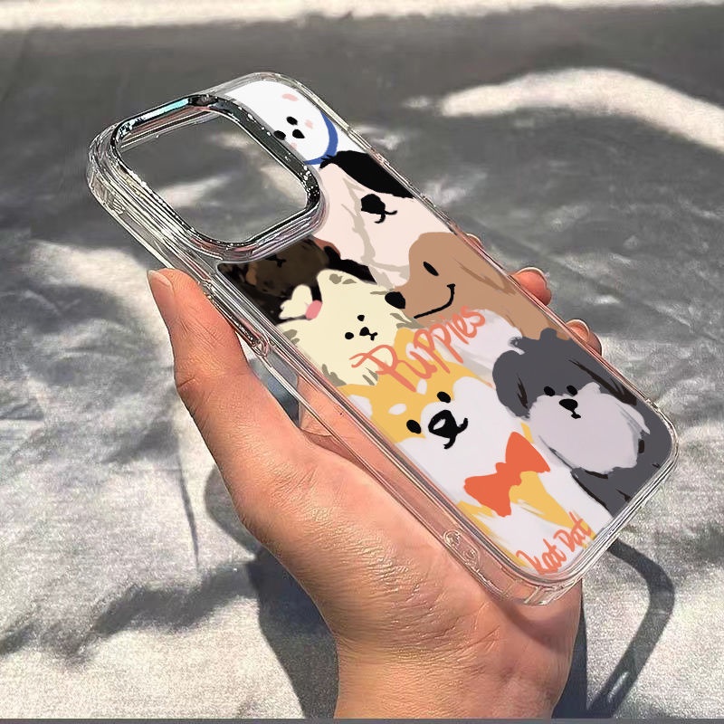 ✅Ốp Điện Thoại Mềm Chống Sốc Họa Tiết Cún Con Dễ Thương Dành Cho Iphone 11 / 12 8 Max 71314 Pro 6MQP