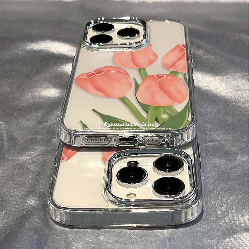 ✅Ốp Điện Thoại Dẻo Họa Tiết Hoa Tulip Đơn Giản Thời Trang Chống Sốc Cho iPhone12plus11 13 OZYO 714pro 8maxins