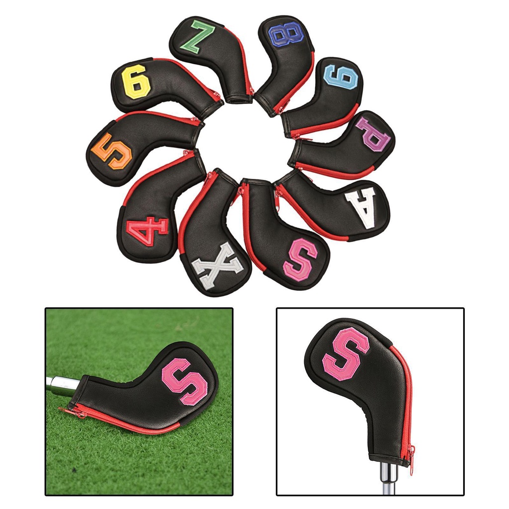 Bộ 10 Vỏ Bọc Đầu Gậy Đánh Golf Bằng Sắt Chất Lượng Cao