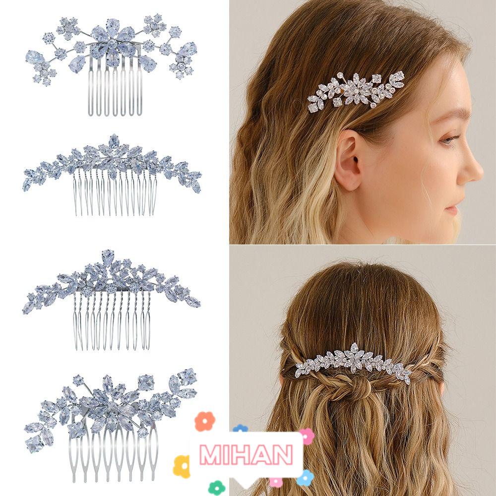 Lược Cài Tóc Trang Trí Hình Hoa Lá Cho Cô Dâu MIHAN1