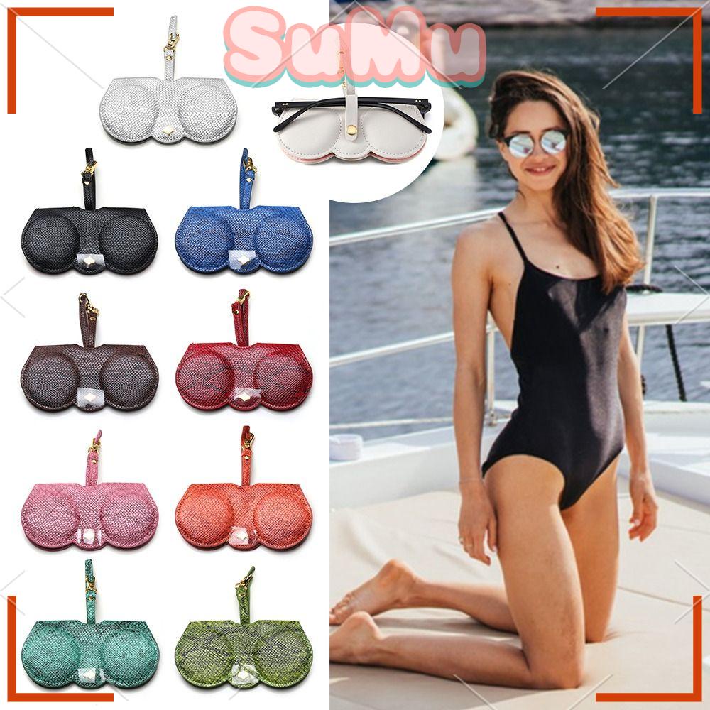 Túi Đựng Kính Chất Liệu Da Pu Họa Tiết Da Rắn Độc Đáo