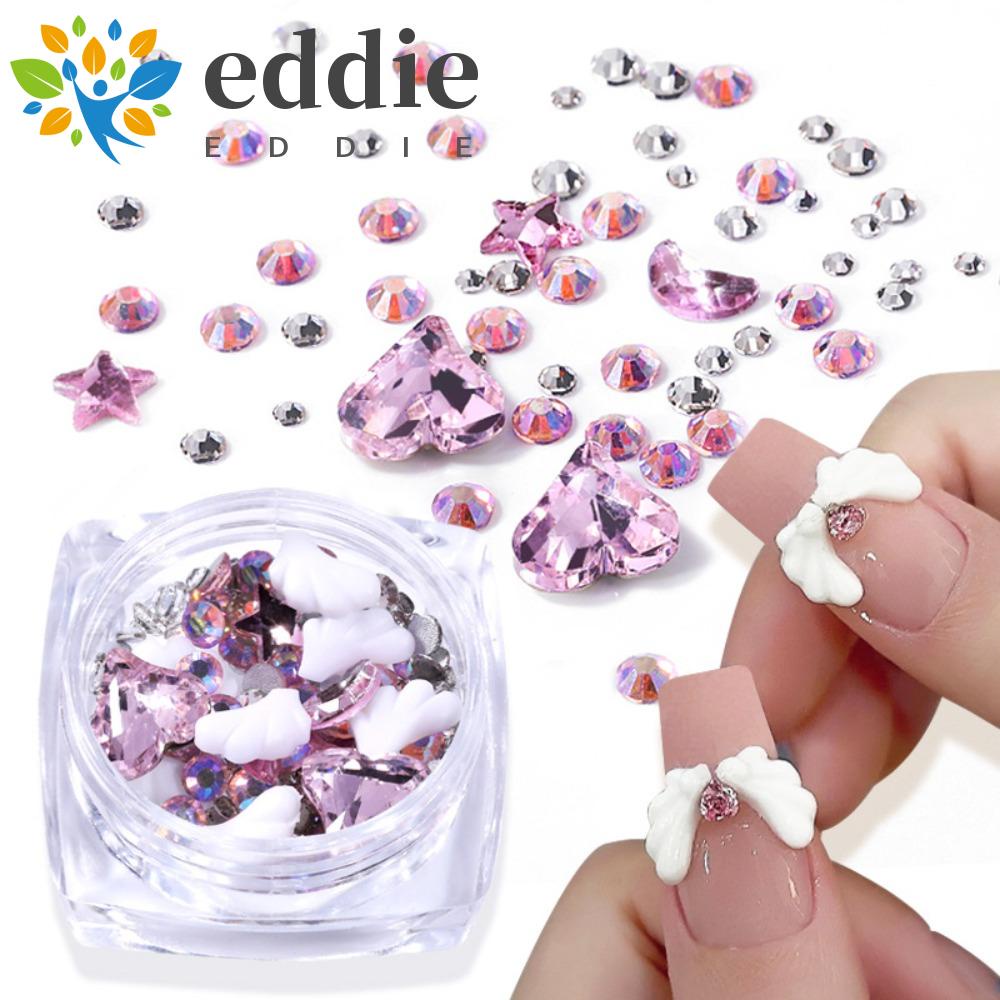 Hộp Phụ Kiện Trang Trí Móng Tay 26 Eddie 26Die|Phụ Kiện Trang Trí Móng 3D Hình Trái Tim Đôi Cánh Phong Cách Nhật Bản Dành Cho Nữ