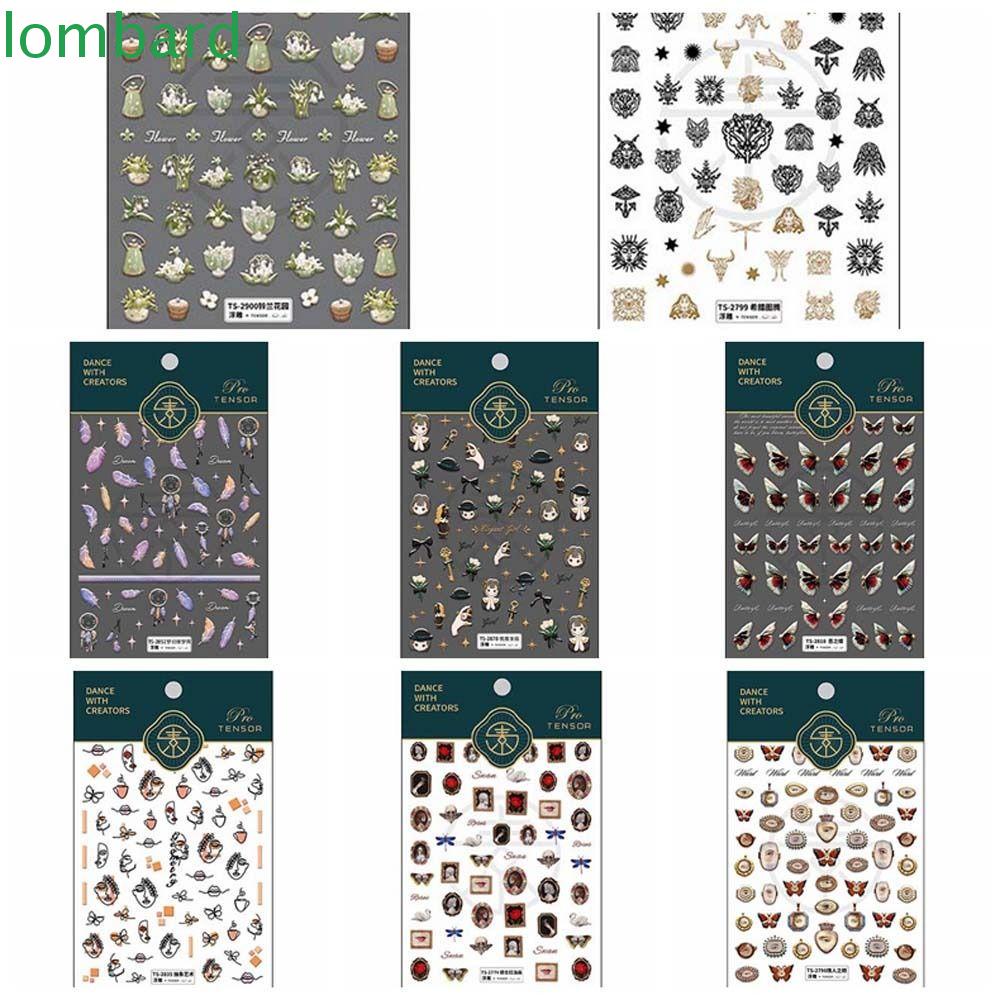 Nhãn Dán Trang Trí Móng Tay Tự Dính Họa Tiết Hoa Lá Dành Cho Nữ