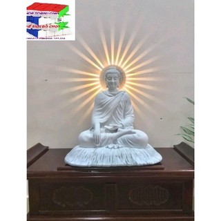 Tượng phật bổn sư thích ca mâu ni, phật đức thích ca cao 22cm trang trí nhà cửa thờ phật, cây cảnh, bể cá, sân vườn...