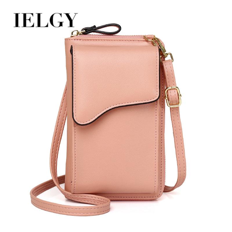 Túi Đeo Chéo Đựng Điện Thoại Màu Trơn Phong Cách Hàn Quốc Thời Trang Cho Nữ