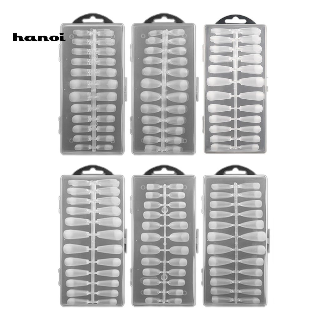 Hộp 240 Móng Tay Giả Trong Suốt Có Thể Tháo Rời Chắc Chắn