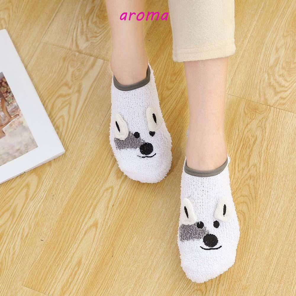 Vớ Ngủ Vải Lông Cừu San Hô Dày Không Trượt In Hoạt Hình Thỏ 3D Dễ Thương Cho Bạn Gái