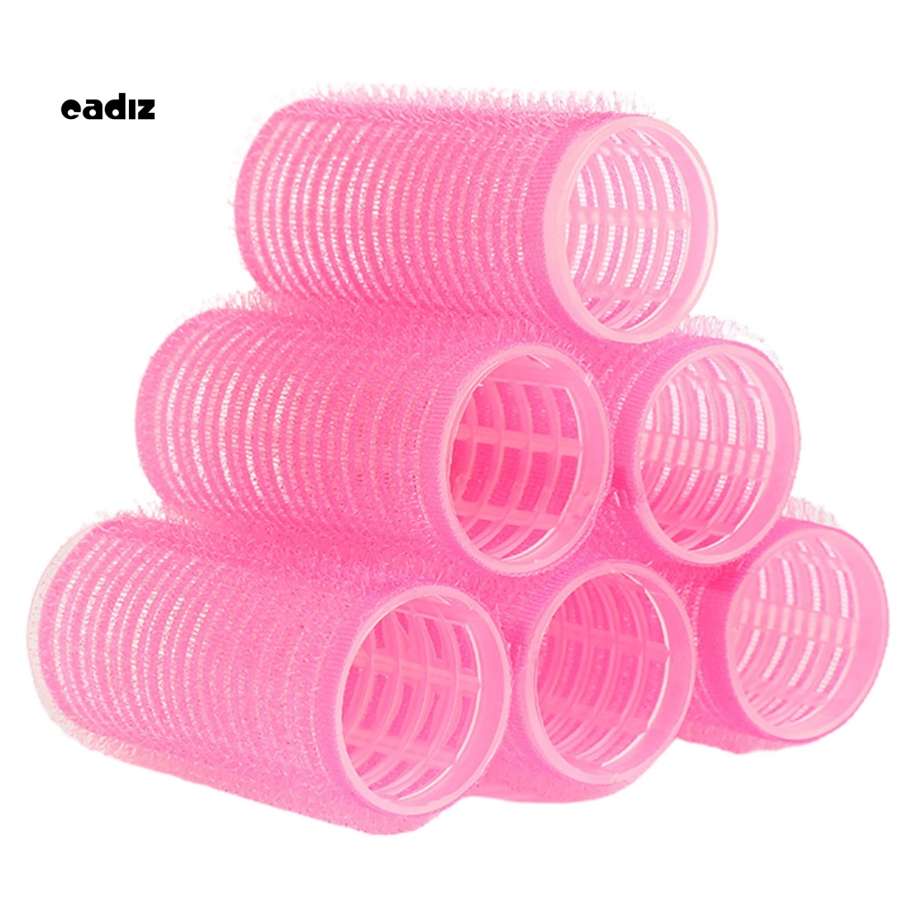 Set 10 Lô Uốn Tóc Tự Dính Không Dùng Nhiệt Màu Sắc Ngẫu Nhiên DIY