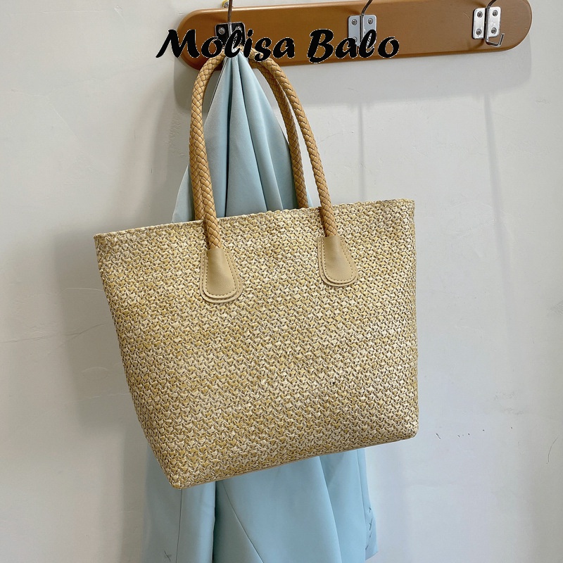 Molisa túi cói đi biển Túi xách nách dễ phối cho nữ 2023 NEW L21T182