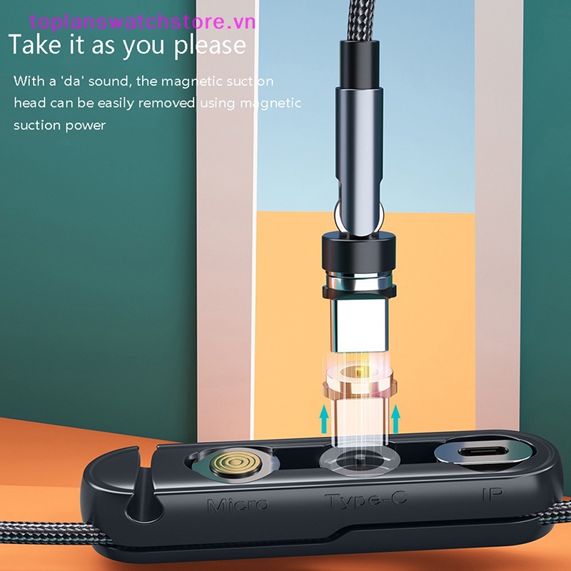 Hộp Đựng Cáp Sạc Từ Tính Màu Đen Nhỏ Gọn