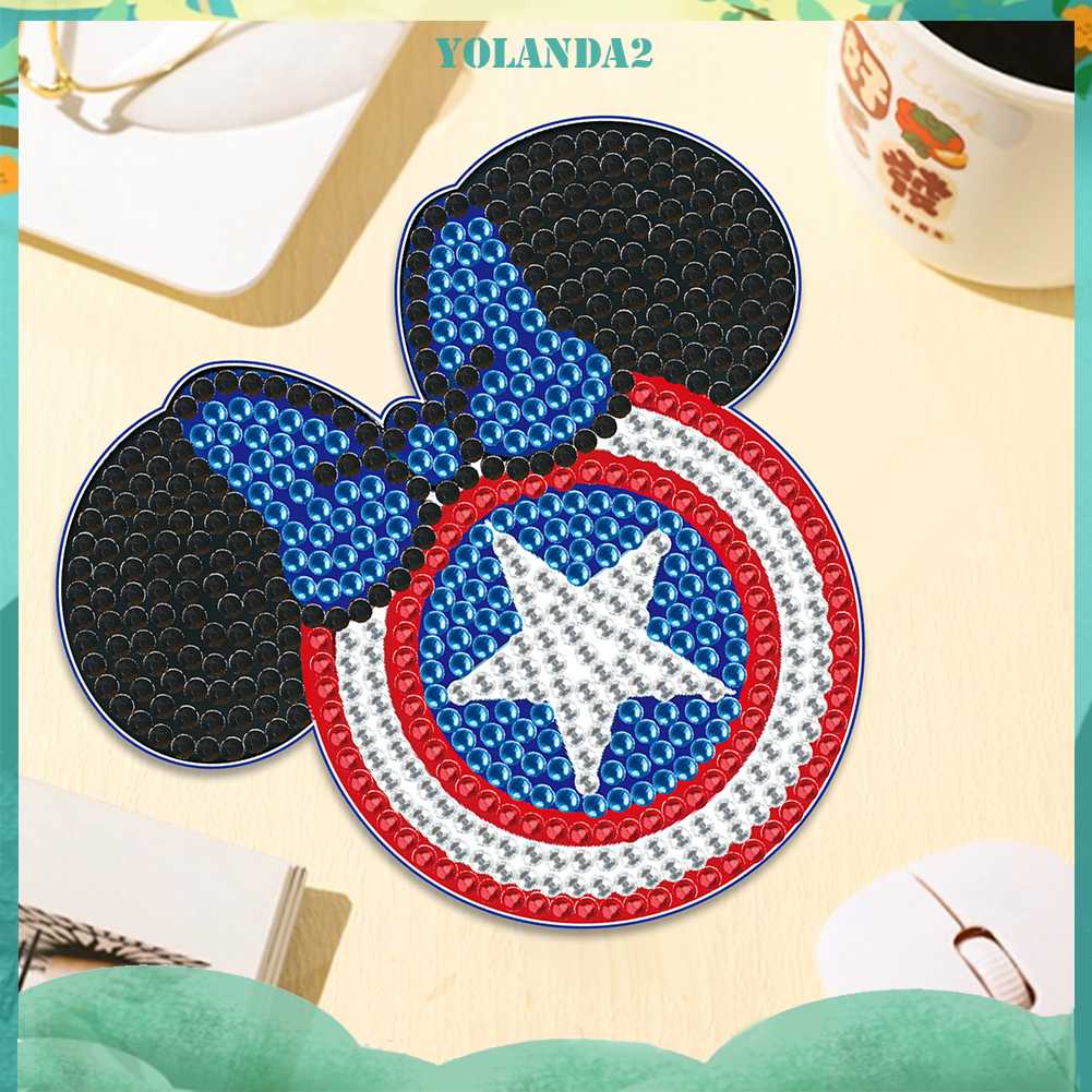 Bộ Tranh Đính Đá Tự Làm Họa Tiết Hoạt Hình Mickey Dễ Thương