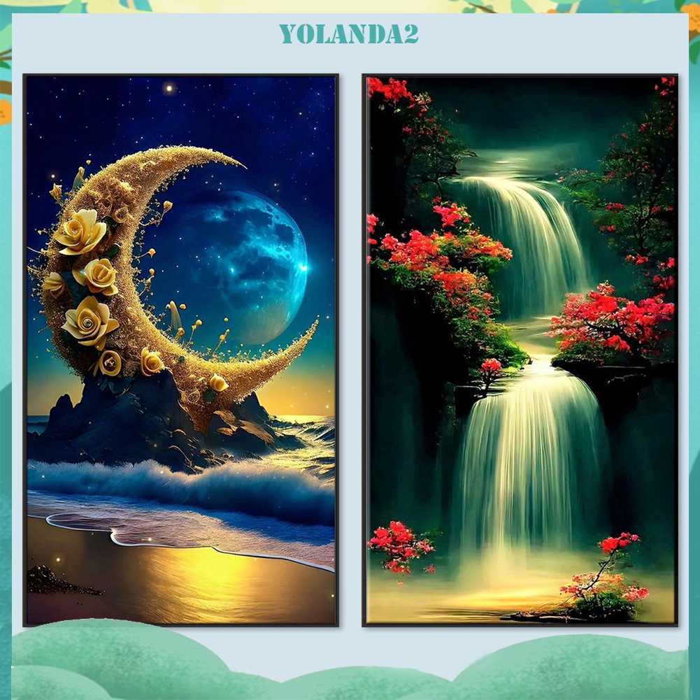 Tranh Đính Đá Kim Cương Toàn Bộ 5D DIY Hình Vẽ Phong Cảnh Trang Trí Nhà Cửa