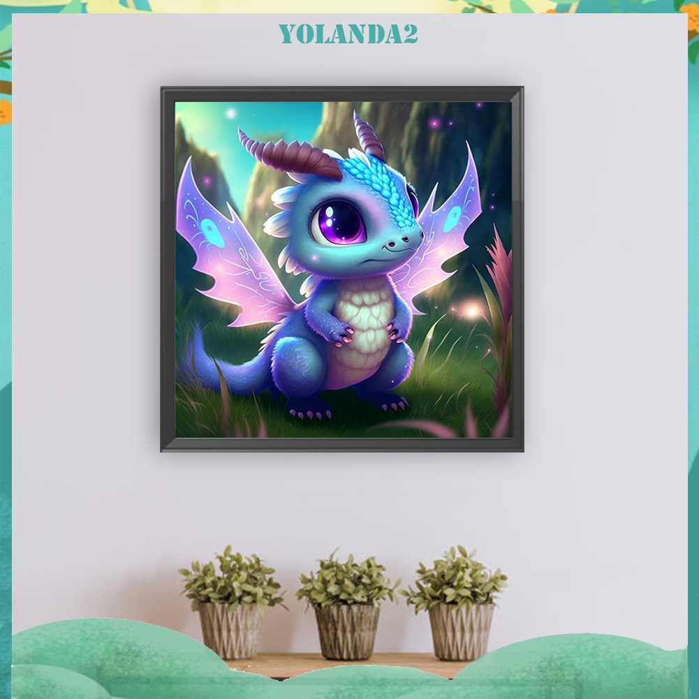 Tranh Đính Đá Kim Cương Toàn Bộ 5D DIY Hình Vẽ Khủng Long