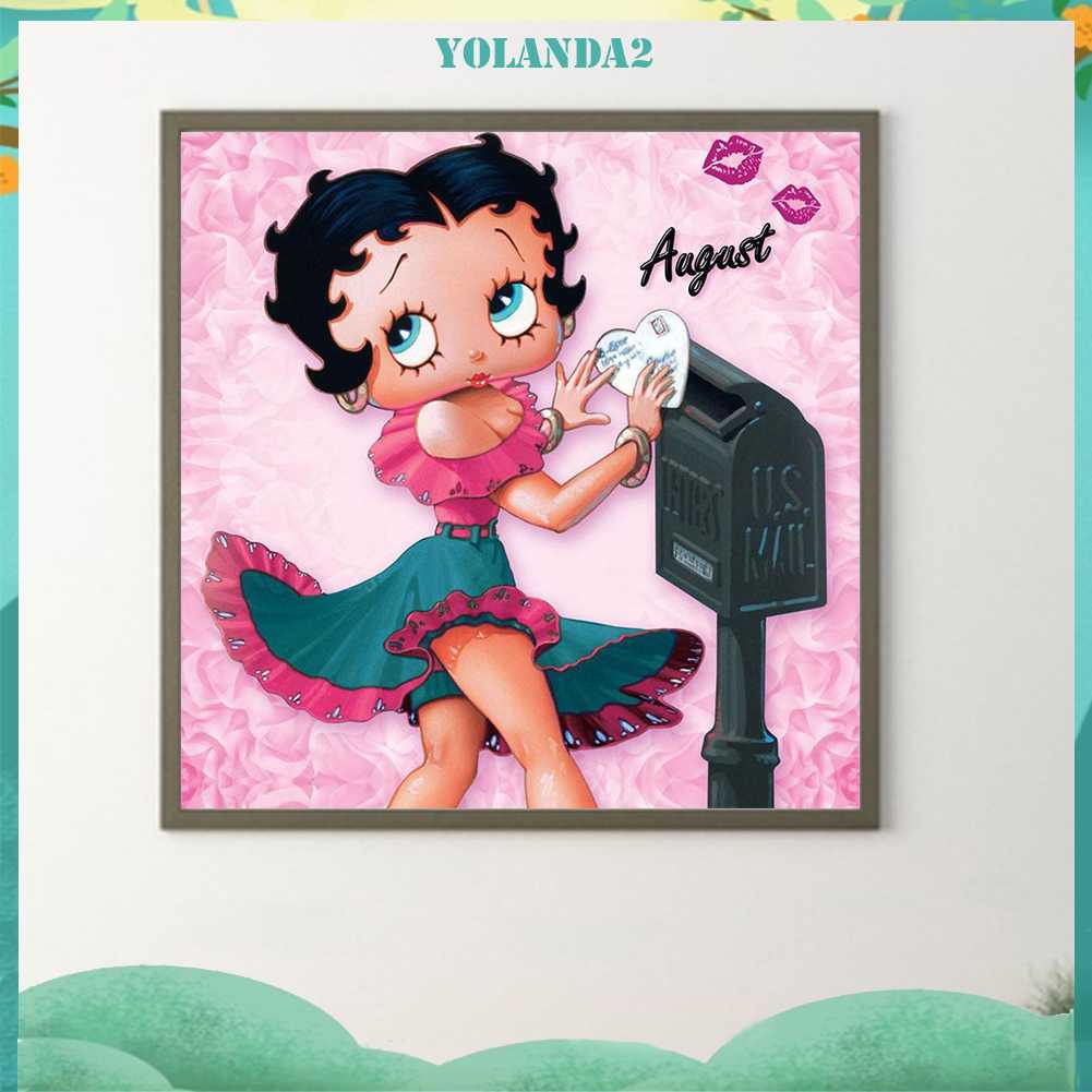 Tranh Đính Đá Kim Cương Toàn Bộ 5D DIY Hình Búp Bê Betty