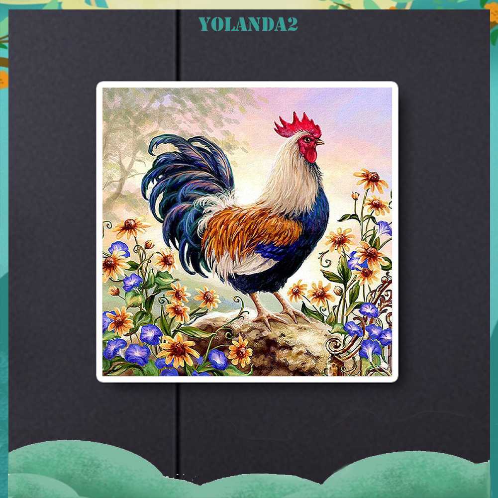 Tranh Đính Đá Kim Cương Toàn Bộ 5D DIY Hình Vẽ Hoa Trang Trí Nhà Cửa