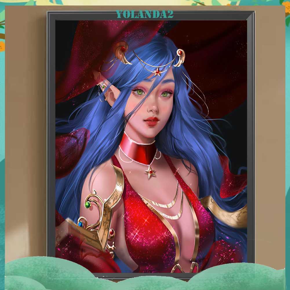 Tranh Đính Đá Kim Cương Toàn Bộ 5D DIY Hình Vẽ Cô Gái Trang Trí Nhà Cửa