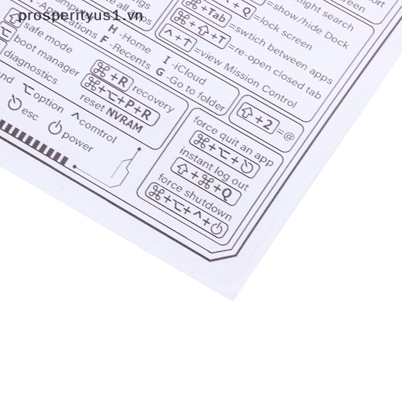 [prosperityus1] Miếng Dán Bàn Phím Tắt Máy Tính Tự Dính Cho Windows PC Laptop