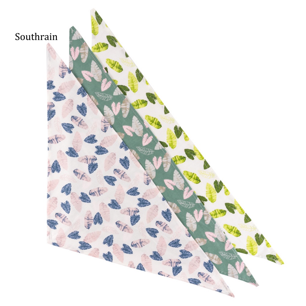 Khăn Yếm Tam Giác Bằng Vải Cotton In Họa Tiết Thời Trang Có Thể Điều Chỉnh Cho Thú Cưng