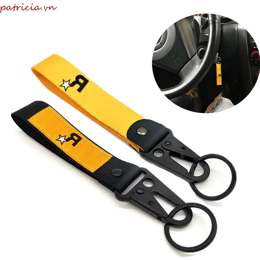 Móc Chìa Khóa In Logo Xe Hơi Đua PATRICIA GTA5 Bằng Nylon Màu Vàng Muti-Pendant RockStar