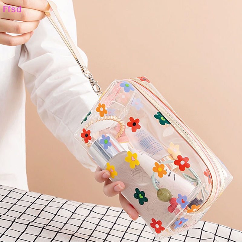 {Ffsd} Túi Đựng Mỹ Phẩm / Đồ Trang Điểm Bằng PVC Trong Suốt Chống Thấm Nước Làm Quà Tặng Cho Học Sinh * Hàng Bán Chạy
