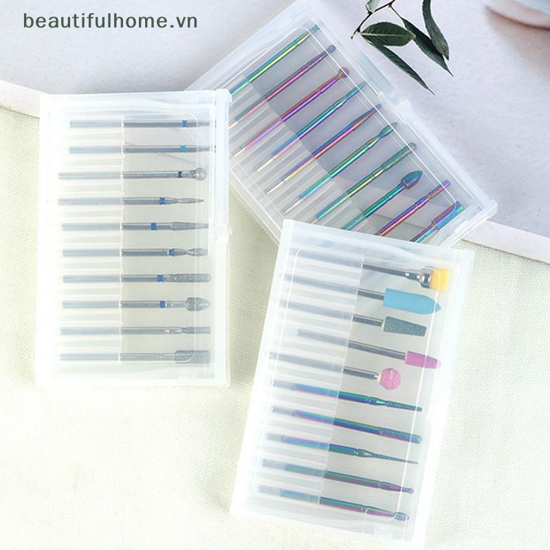 Bộ 10 Mũi Khoan Kim Cương Mài Móng Tay Chuyên Dụng