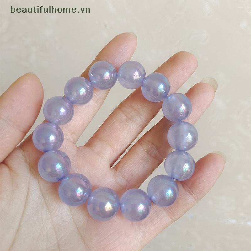 [beautifulhome] Vòng Tay Chuỗi Hạt Nhiều Màu Sắc Gradient Xanh Lam Hồng Thủ Công Làm Quà Tặng Cho Cặp Đôi [beauty