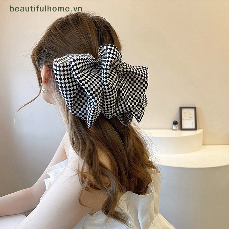 Kẹp Tóc Càng Cua Hình Nơ Lớn Phong Cách Cổ Điển Cho Nữ