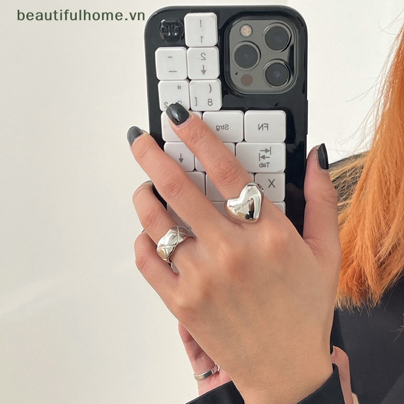 Nhẫn Hình Trái Tim Màu Bạc Thời Trang Dành Cho Nữ