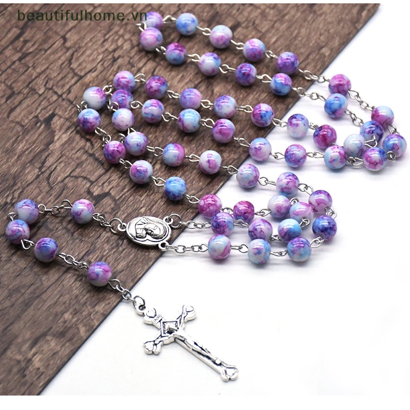 Vòng cổ Chuỗi Hạt Thủy Tinh 8mm Thời Trang Dự Tiệc Cho Nam Và Nữ