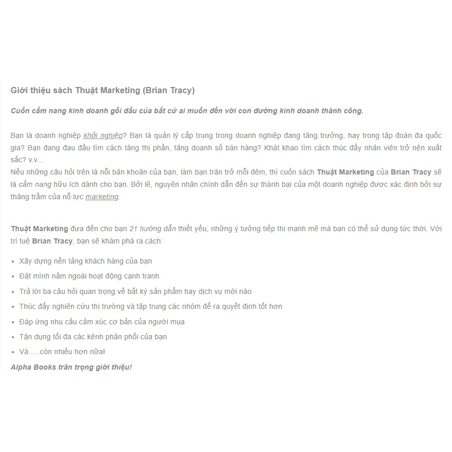 Sách - Thuật Marketing