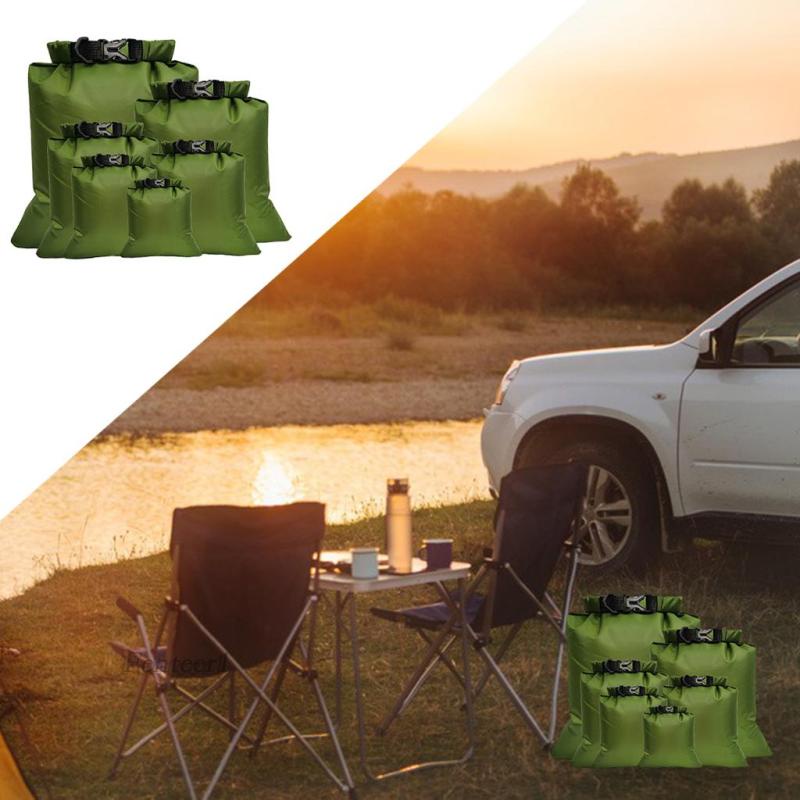 1 [Fenteer1] 6 Túi Khô Chống Thấm Nước Nhiều Màu Sắc Nổi Bật Cho Thuyền