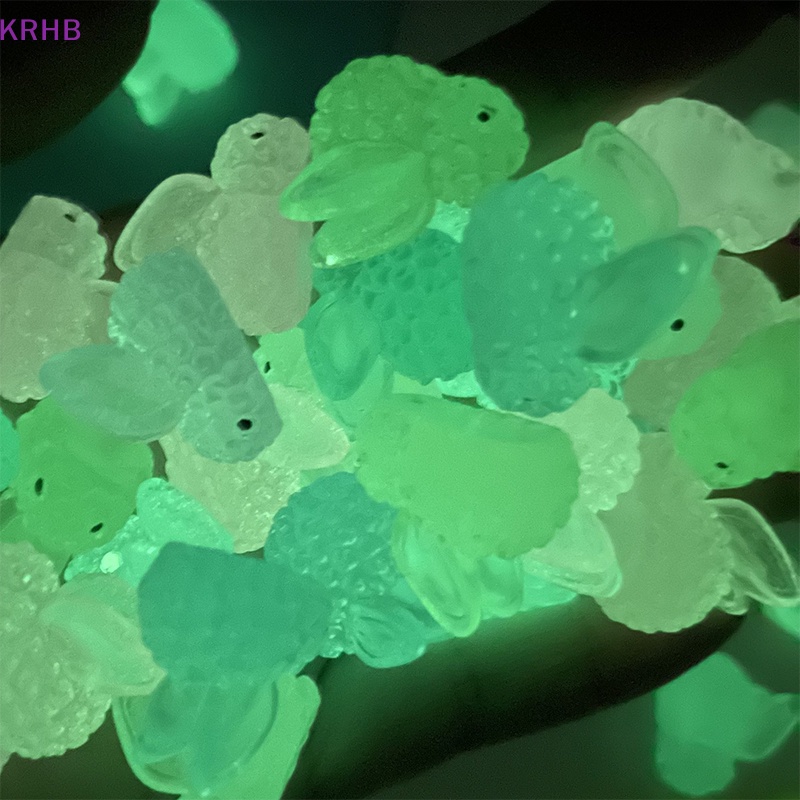 Set 10 Tượng Thỏ Dạ Quang Bằng Nhựa Resin Thủ Công Sáng Tạo Dành Cho Trang Trí Tiểu Cảnh Mới