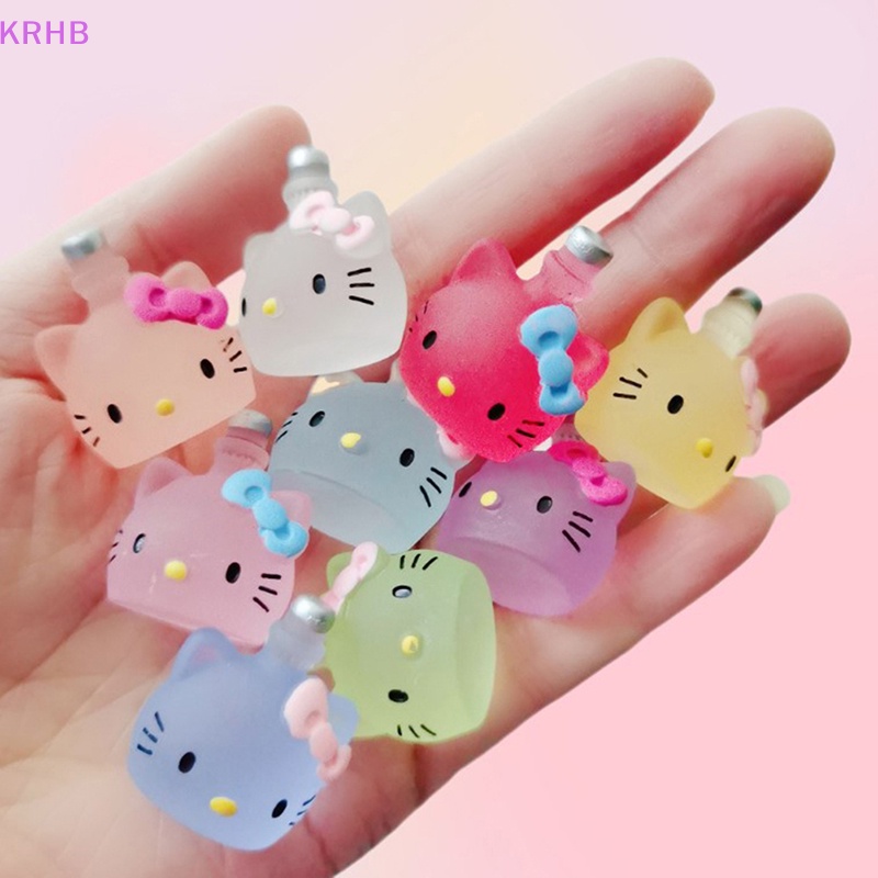 Đồ trang trí Mèo Đeo Nơ Màu Dạ Quang Thu Nhỏ Dùng Trang Trí Tiểu Cảnh Mới