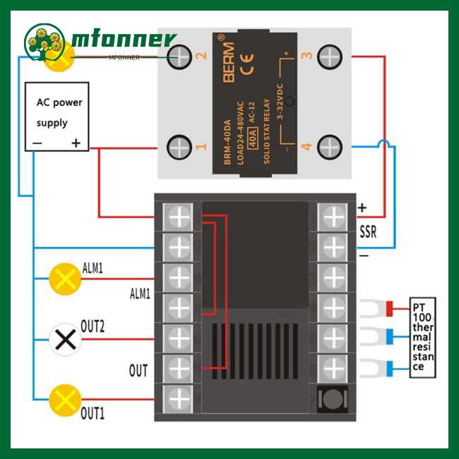 Rơ Le Điều Khiển Nhiệt Độ 180-240vac 0-400 Độ Chb702 Fk02-mv * an Ssr